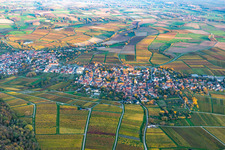 Wissembourg in the state Bas-Rhin, France from the plane
