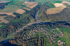 Hottviller in the state Moselle, France from above