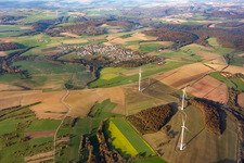 Wind farm south of Bottenbach in Riedelberg in the state Rhineland-Palatinate, Germany