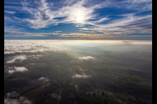 Haze and clouds over Lorraine in Kröppen in the state Rhineland-Palatinate, Germany