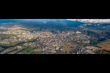 City overview from the west in Pirmasens in the state Rhineland-Palatinate, Germany