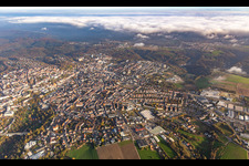 City from the west in Pirmasens in the state Rhineland-Palatinate, Germany