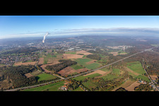 Route of the A6 motorway south of Neunnkirchen and Bexbach in the district Niederbexbach in Bexbach in the state Saarland, Germany