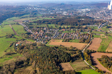 Town from the south in the district Niederbexbach in Bexbach in the state Saarland, Germany