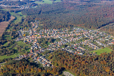Village in the forest from the south in the district Kleinottweiler in Bexbach in the state Saarland, Germany