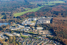 Industrial Area East with Wasem Logistik GmbH, HKL Center Homburg and Chr. Ufer GmbH in the district Eichelscheiderhof in Waldmohr in the state Rhineland-Palatinate, Germany
