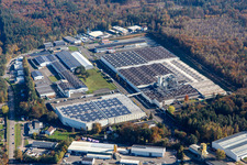 Industrial Area East with Wasem Logistik GmbH, HKL Center Homburg and Drum GmbH & Co. KG in the district Eichelscheiderhof in Waldmohr in the state Rhineland-Palatinate, Germany