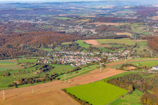 Aerial view of Hamlet from the south in the district Schmittweiler in Schönenberg-Kübelberg in the state Rhineland-Palatinate, Germany