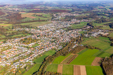 City from the southwest in the district Kübelberg in Schönenberg-Kübelberg in the state Rhineland-Palatinate, Germany