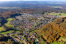 Village from the southeast in Bechhofen in the state Rhineland-Palatinate, Germany