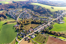 Village from the northwest in the district Mörsbach in Zweibrücken in the state Rhineland-Palatinate, Germany