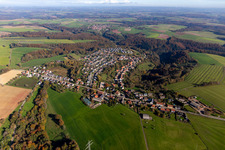 Village from the west in the district Mörsbach in Zweibrücken in the state Rhineland-Palatinate, Germany