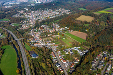 Schwarzenacker district from the south in the district Einöd in Homburg in the state Saarland, Germany