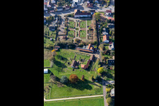 Roman Museum Schwarzenacker in the district Einöd in Homburg in the state Saarland, Germany out of the air