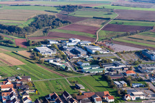 Aerial view of Industrial area in the Krummenäckern in the district Webenheim in Blieskastel in the state Saarland, Germany