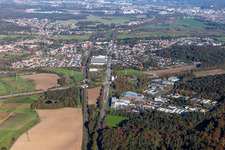 Industrial area at exit B28 Limbach of the A8 in the district Limbach in Kirkel in the state Saarland, Germany
