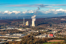 Aerial view of Power plant Bexbach in Bexbach in the state Saarland, Germany