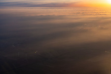 Aerial photograpy of Minfeld in the state Rhineland-Palatinate, Germany
