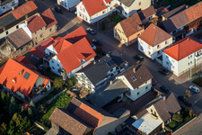 Aerial view of Speiertsgasse in Herxheim bei Landau in the state Rhineland-Palatinate, Germany