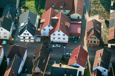 Oblique view of Speiertsgasse in Herxheim bei Landau in the state Rhineland-Palatinate, Germany