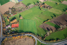 Sports field at the motorway exit in Erlenbach bei Kandel in the state Rhineland-Palatinate, Germany