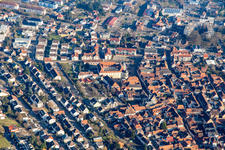 Königstraße from the west in Bad Bergzabern in the state Rhineland-Palatinate, Germany
