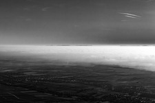 Village on the edge of the clouds in the district Billigheim in Billigheim-Ingenheim in the state Rhineland-Palatinate, Germany