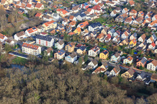 Elsässer Street in Kandel in the state Rhineland-Palatinate, Germany out of the air