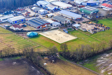 Oblique view of Eichenlaub Riding Stable in Herxheim bei Landau in the state Rhineland-Palatinate, Germany