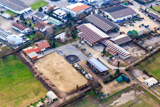 Eichenlaub Riding Stable in Herxheim bei Landau in the state Rhineland-Palatinate, Germany from above