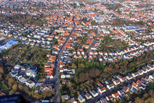 Aerial view of Luitpoldstr in Herxheim bei Landau in the state Rhineland-Palatinate, Germany