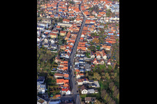 Aerial photograpy of Luitpoldstr in Herxheim bei Landau in the state Rhineland-Palatinate, Germany