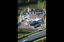 Test drilling for geo thermal power station in Insheim in the state Rhineland-Palatinate