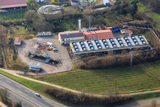 Aerial view of Geothermal power plant Insheim in Insheim in the state Rhineland-Palatinate, Germany