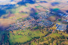 Aerial view of View of the town from the southwest in Rohrbach in the state Rhineland-Palatinate, Germany