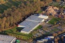 Aerial photograpy of Thermo Fisher on Erlenbachweg in the district Minderslachen in Kandel in the state Rhineland-Palatinate, Germany