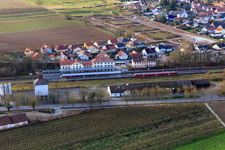 Bahnhofstraße and Am Bahnhof in Winden in the state Rhineland-Palatinate, Germany