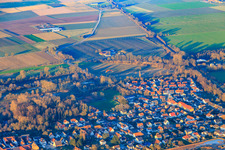 Paragliders over the town in Winden in the state Rhineland-Palatinate, Germany