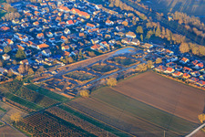 Aerial view of Development of the new development area Im Kirschgarten in Winden in the state Rhineland-Palatinate, Germany