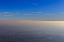 High fog covers the Rhine plains including the Northern Black Forest up to the Hornisgrinde - seen from Landau in the district Queichheim in Landau in der Pfalz in the state Rhineland-Palatinate, Germany