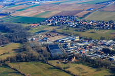 Im Horst industrial estate from the northwest in the district Minderslachen in Kandel in the state Rhineland-Palatinate, Germany