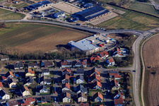 Construction site of the new REWE market in Neupotz in the state Rhineland-Palatinate, Germany