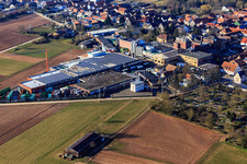 Aerial view of BELLHEIMER BREWERY - PARK & Bellheimer Breweries GmbH & Co. KG in Bellheim in the state Rhineland-Palatinate, Germany
