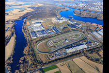 Oberwald industrial area with Daimler Truck Test Site EVZ in Wörth am Rhein in the state Rhineland-Palatinate, Germany
