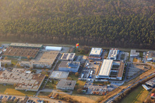 Friedrich-List-Straße industrial area with NDT Global and Alleima Karlsruhe GmbH in the district Blankenloch in Stutensee in the state Baden-Wuerttemberg, Germany