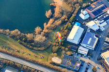 Schmitt Electrical Engineering and Fit-in FitnessClub 5 at the Baggersee Blankenloch in the district Blankenloch in Stutensee in the state Baden-Wuerttemberg, Germany