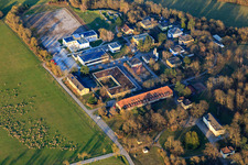 Aerial photograpy of Castle Stutensee in the district Staffort in Stutensee in the state Baden-Wuerttemberg, Germany