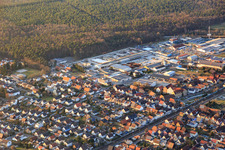 Aerial view of Jahnstr in the district Friedrichstal in Stutensee in the state Baden-Wuerttemberg, Germany