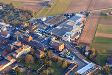 BELLHEIMER BREWERY - PARK & Bellheimer Breweries GmbH & Co. KG in Bellheim in the state Rhineland-Palatinate, Germany from the plane