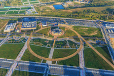 Research and Development Park Dehesa de Valme, Ciudad del Conocimiento in front of the Universidad Loyola (Sevilla Campus) at the Lago de la Vida Park in Dos Hermanas in the state Seville, Spain